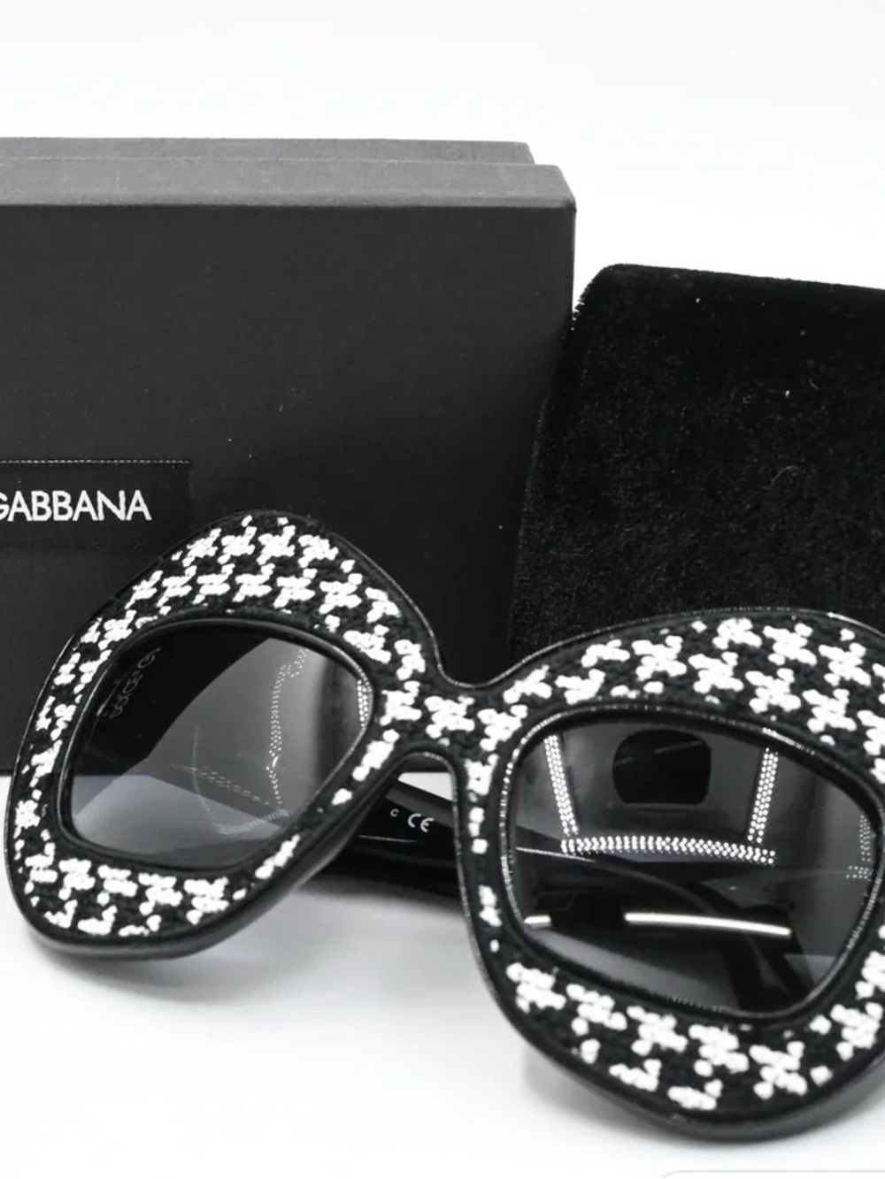 🛍️Dolce & Gabbana Authentic 2016 Vintage Limited Edition Houndstooth Sunglasses